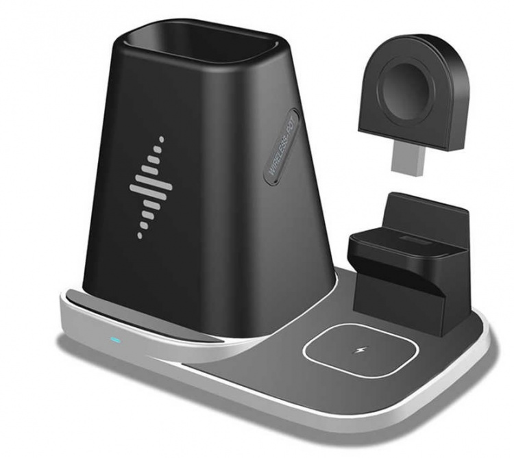 Qi Wireless Charging Pen Holder til smartphone, iWatch, Airpods Qi Wireless Charging Pen Holder til smartphone, iWatch, Airpods