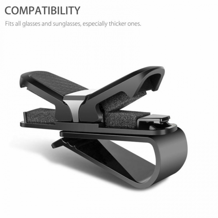 Klips til solbriller til bilen, Sort