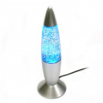 Lava lampe med glitter, lyser i flere forskellige farver