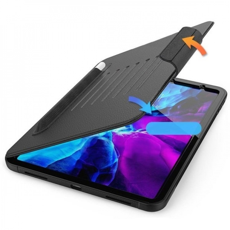 Beskyttende taske til iPad Air 4 2020 med penholder, Sort