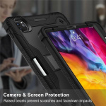 Etui til iPad Air 4 2020 med penholder, Sort