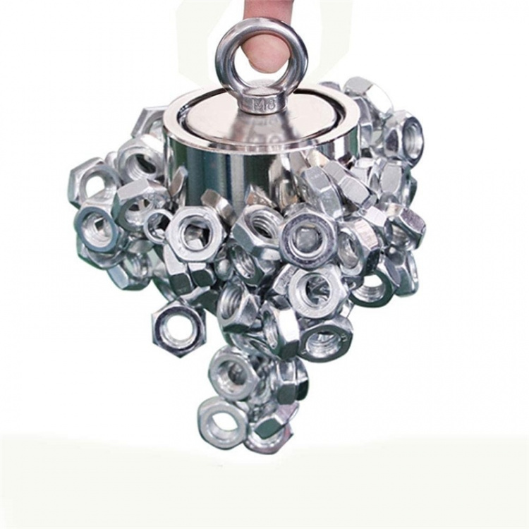 Dubbelsidig Neodymmagnet 2x100kg, D4, Rep & Handskar