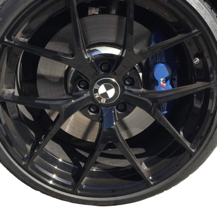 BMW centercover, svart/hvid