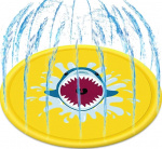 Springvandstæppe med hajmotiv, gul