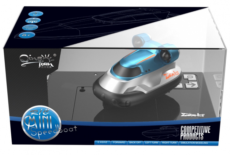 2.4G Mini Hovercraft - Radiostyret svævefly/båd, 1:16, Blå 2.4G Mini Hovercraft - Radiostyret svævefly/båd, 1:16, Blå