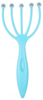 Hovedbundsmassage med metalkugler, Blå