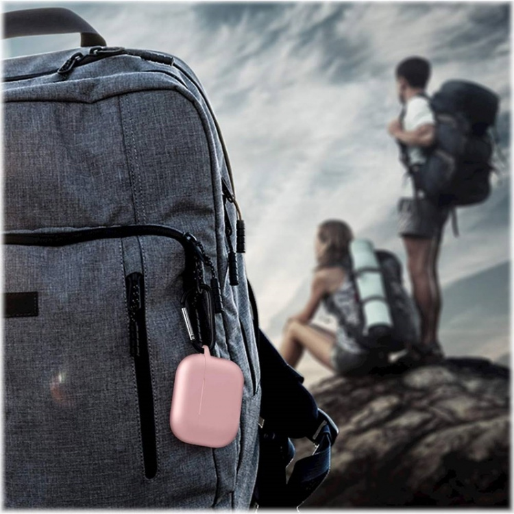 Silikone beskyttelsescover med krog til Airpods Pro, Pink
