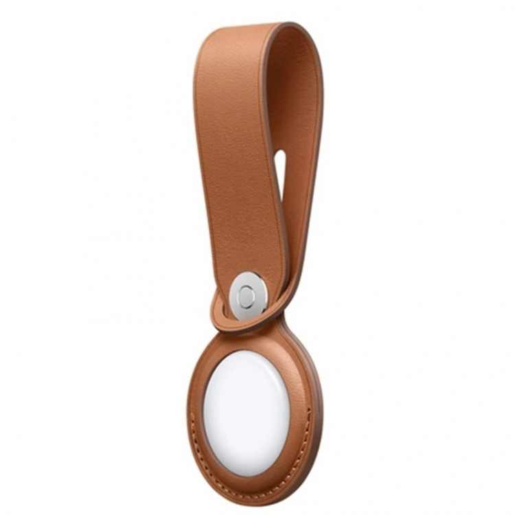 PU-læderetui til Airtag, Brun