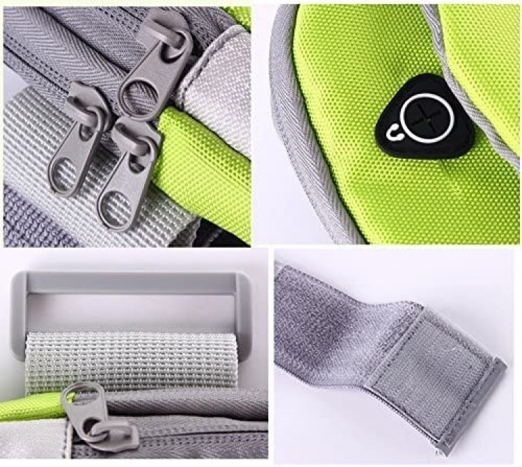 Rummelig armtaske med port til hovedtelefoner, Grøn Rummelig armtaske med port til hovedtelefoner, Grøn