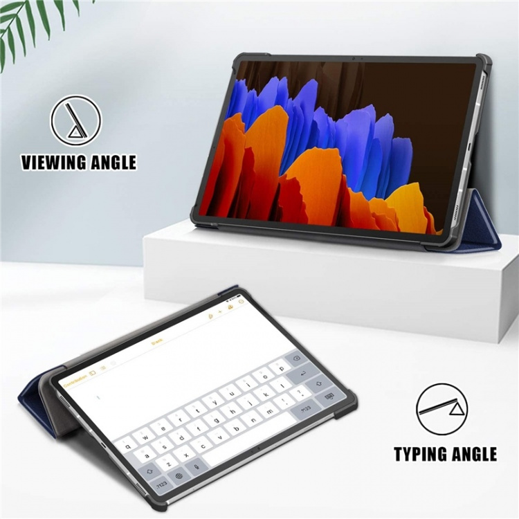 Tri-fold etui med stativfunktion til Galaxy Tab S7 Plus 12,4 Tri-fold etui med stativfunktion til Galaxy Tab S7 Plus 12,4