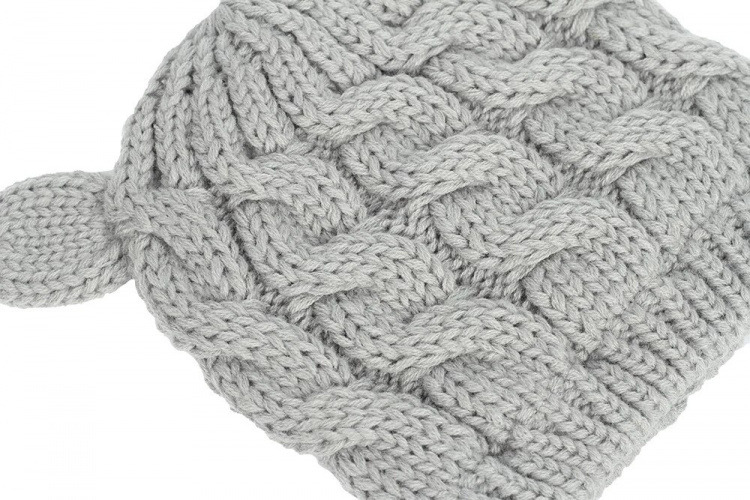 2 x Sødt strikket sæt med hue og vanter til baby, Medium