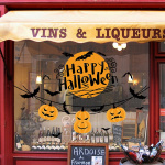 Vægdekoration med Halloween motiv, Happy Halloween 60x45cm