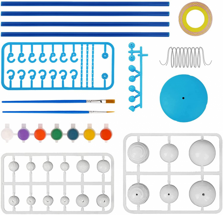 Hængende model af solsystemet + selvlysende farve