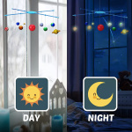 Hængende model af solsystemet + selvlysende farve