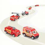 Sæt med 6 brandbiler inklusive brandbil