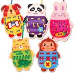 Sykort - træ med tråd, Panda