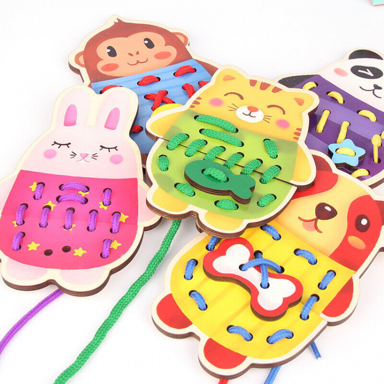 Sykort - træ med tråd, Panda