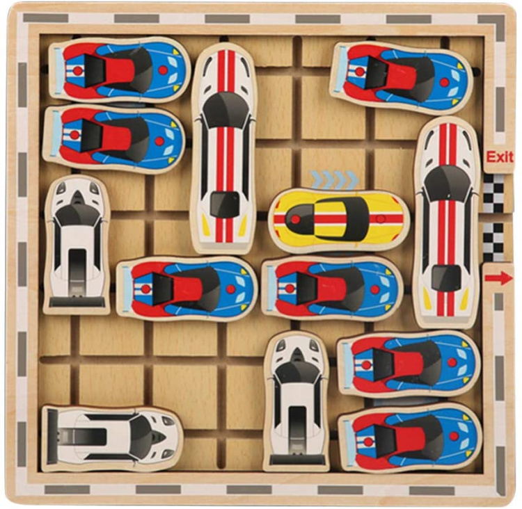 Sjov labyrint med biler til børn