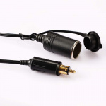 Europæisk DIN-stik til cigaretstik adapter, 12-24V