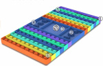 Pop-It skakbræt, pastelfarvet
