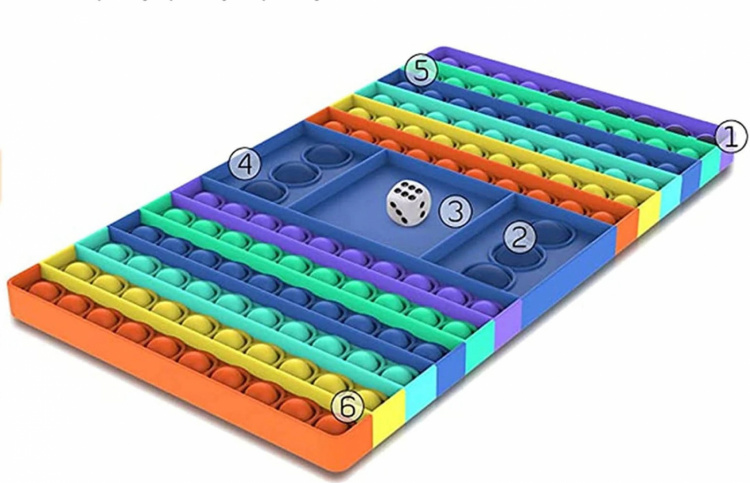 Pop-It skakbræt, pastelfarvet