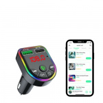 FM-sender med Bluetooth og 2 x USB-opladningsporte 3.1/1.0 A