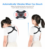 Støttevest til bedre kropsholdning og rygstøtte, Sort