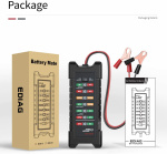 Batteritester til køretøjer med LED-display, 12V/10mA, 24V/30mA