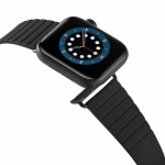 Silikoneur til Apple Watch 42/44/45mm, Sort