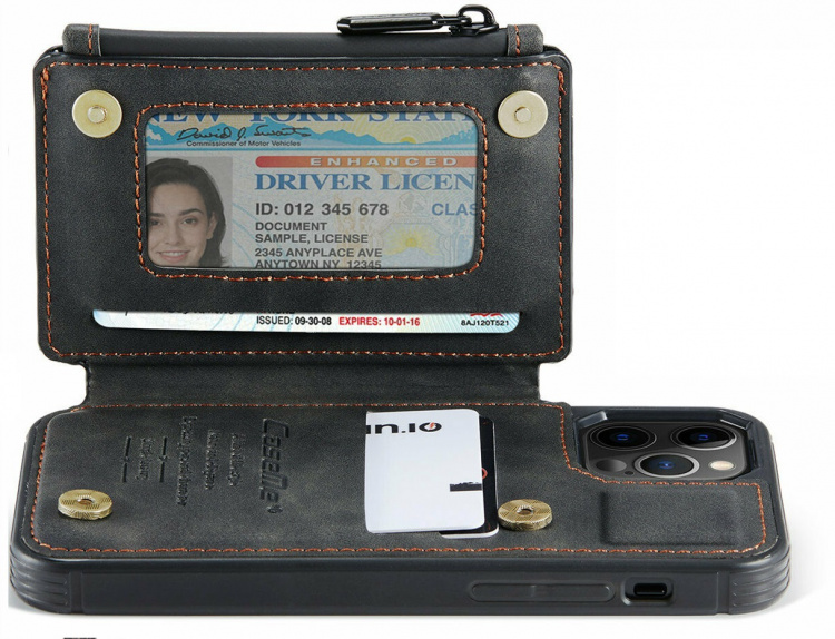 Pungtaske til iPhone 13 Pro, Sort