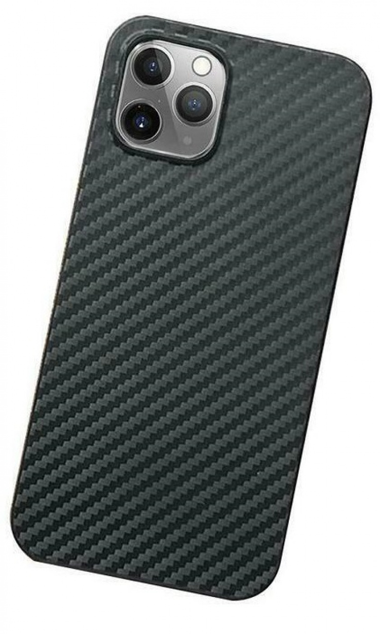 Mobilcover til iPhone 13 Pro med kulfiber look, Sort