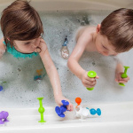 Byggklossar i silikon med sugproppar, 24 st