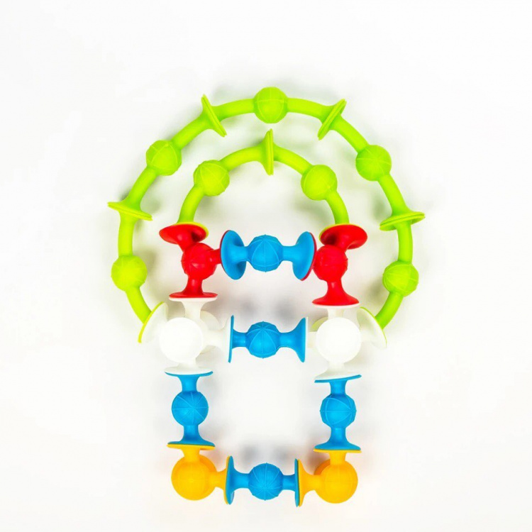 Byggklossar i silikon med sugproppar, 24 st