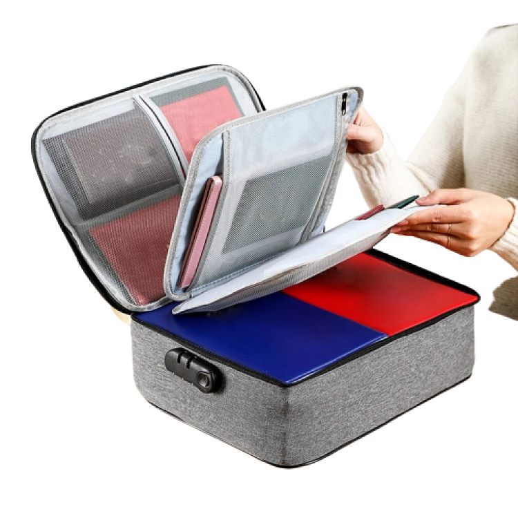 Flere-lags dokumentopbevaringspose, grå