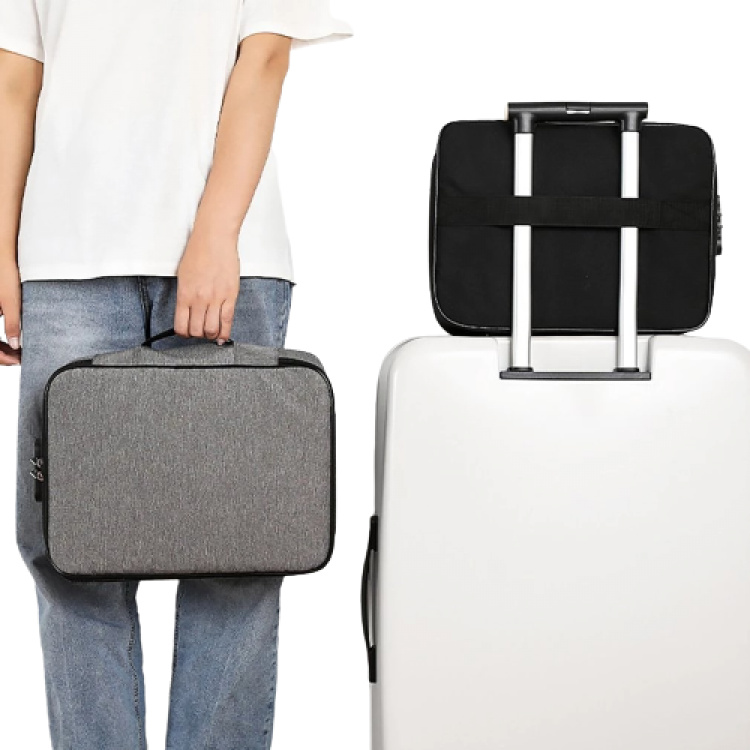 Flere-lags dokumentopbevaringspose, grå