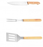 Grillsæt i træ, 4 dele
