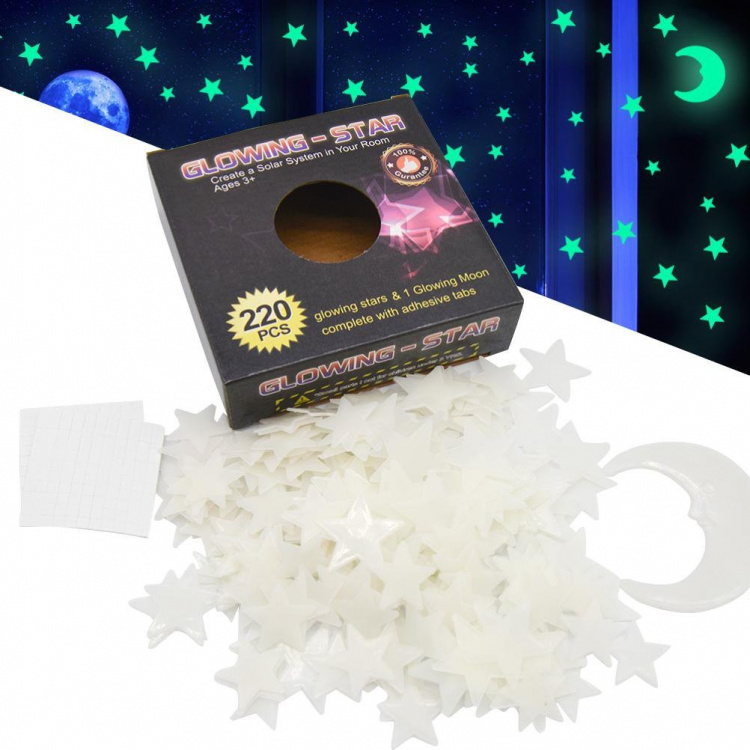 Skinnende vægklistermærker, Stjerner