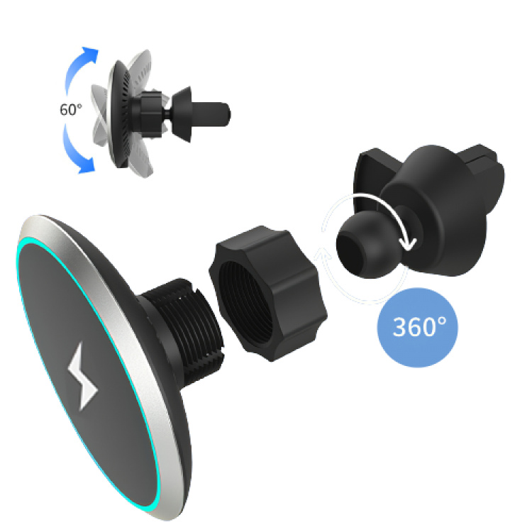 Trådløs Qi-oplader til bilen