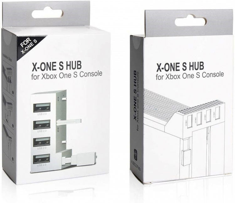 USB-Hubb kompatibel med Xbox One S, 4-portar
