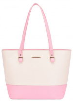 Håndtasker, Beige Pink med gulddetaljer