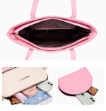 Håndtasker, Beige Pink med gulddetaljer