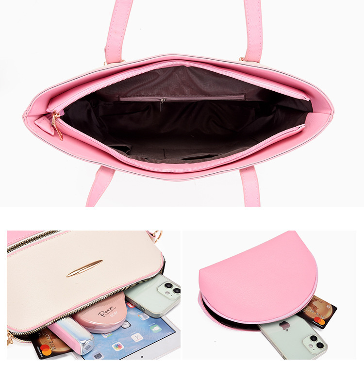 Håndtasker, Beige Pink med gulddetaljer