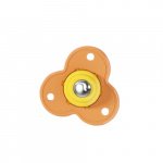 Skuffehjul i rustfrit stål 4-pak, Orange