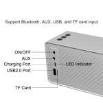 Bluetooth-højttaler, sølv med graffiti Bluetooth-højttaler, sølv med graffiti
