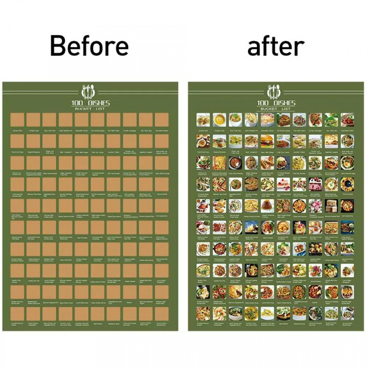 100 Madretter Bucket List Plakat