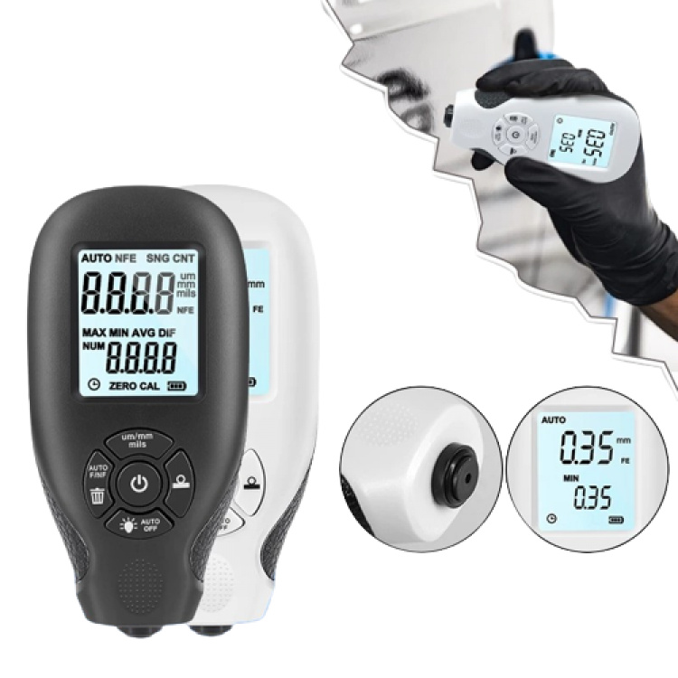 Tykkelsesmåler til bil maling belægning, Hvid