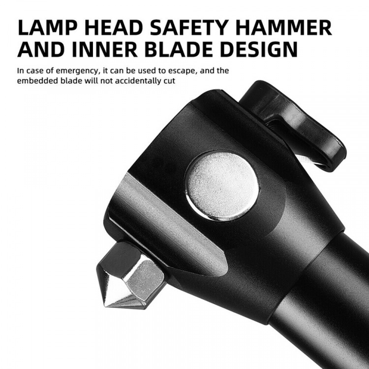 Lommelygte med nødhammer