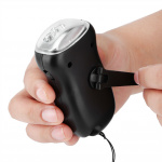 Hånddrevet LED-lommelygte, Sort