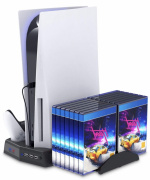 Opladningsstander med køleblæsere og spilopbevaring til PS5 Opladningsstander med køleblæsere og spilopbevaring til PS5