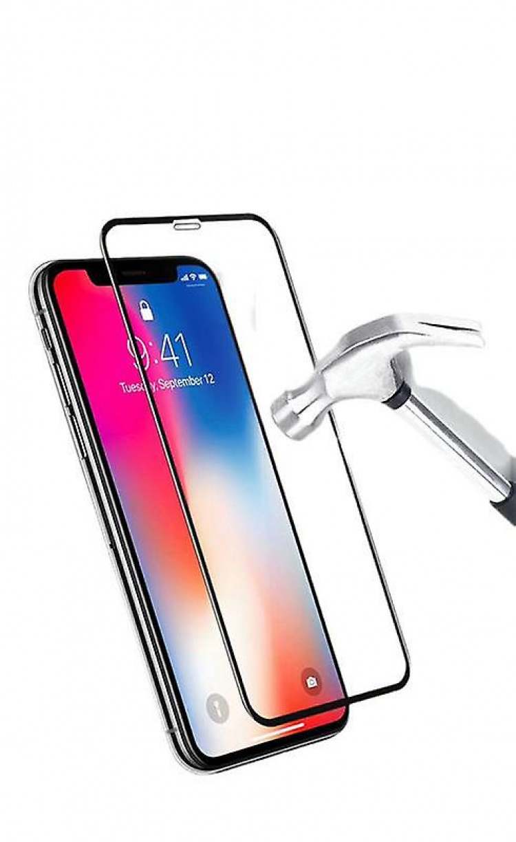 Skærmbeskytter af 9H hærdet glas til iPhone 14, sort
